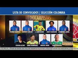 Lista de convocados para la eliminatoria Esta Es La Lista Provisional De Los Convocados A La Seleccion Colombia Telemedellin Youtube