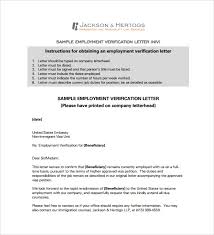 To the embassy of canada Free 17 Employment Verification Letter Templates In Pdf Ms Word