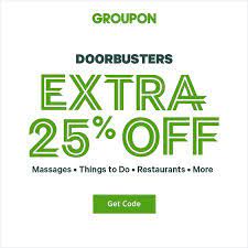 Groupon Doorbusters Extra 25 Off Uae Groupon Coupons Promo Codes