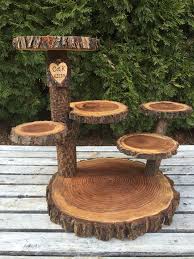 Large Log Elm Wood Rustic Cake Cupcake Pie Stand Wedding 6 Tiered Tiers Cupcake Stand Wedding Rustic Cake Wedding Cake Stands