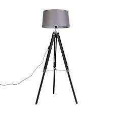 Outdoor lighting wall lights and yard lights. Floor Lamp Black With 45cm Dark Grey Shade Tripod Lampandlight