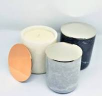 Luxury Marble Candle Holder Jar with Plastic Lid Wholesale