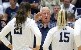 Penn State Women S Volleyball Head Coach Russ Rose During A Time Out Against Eastern Kentucky On Aug 24 2018 The Nitta Women Volleyball Penn State Lions Win