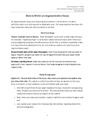 Pdf The Writing Lab D204d How To Write An Argumentative Essay Tiomo Cr Academia Edu