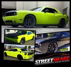 Here S A Great Color Change Wrap On A Challenger Installed By Street Image Material Used Avery Sw Lime Green Vinyl Car Wrap Toy Car Fast Cars