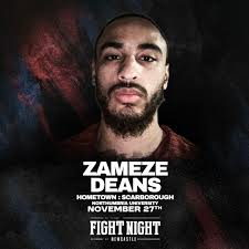 Introducing Zameze Deans🥊 Let's get ready to rumble…. 🎤 Fighting at Fight  Night, Thursday 27th November 🥊 🎟️ Get your tickets now > Ticket link in  bio 🔗 https://montizumo.com/events/NNhQHcGf3i Contact our page