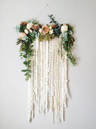 Wall Hanging Floral Wall Hanging Flower Wall Art Large Wall Etsy Hanging Flower Wall Flower Wall Decor Flower Wall Art