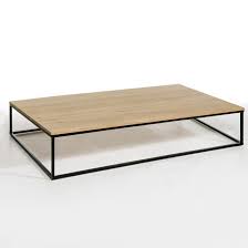 Aranza Solid Oak Metal Oblong Coffee Table Table Basse Rectangulaire Table Basse Table Basse Metal