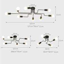 modern vintage ceiling lights multiple rod wrought iron ceiling lamp e26 27 bulb living room lamparas for home chandelier lighting fixtures wish eclairage decoratif moderne vintage plafonnier