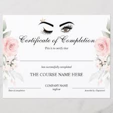 Makeup Artist Wink Eye Certificate Of Completion Zazzle Com Certificate Of Completion Makeup Artist Certificate