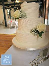 Rustic Wedding Cake With Off Horizontal Lines By Bath Cake Company Set Up At Paintworks Bristol Wedding Cakes Wedding Cakes Vintage Tiered Wedding Cake