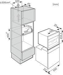 Dimensions & weight (niche) minimum width Miele Cva 5060 Built In Coffee Machine