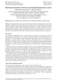 Redactia@edituranatiunea.ro • editat de grupul de presă alcero. Mechanical Evaluation Of Titanium Implants Ag Si Doped Carbon Layers Scientific Net