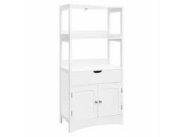 Meuble De Rangement Avec Tiroir 2 Etageres Ouvertes De Vasagle Double Porte Meuble De Salle De Ba Meuble De Salle De Bain Meuble Rangement Etageres Ouvertes