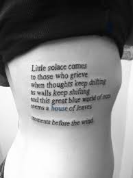 House Of Leaves Quote Tattoo Leaf Quotes Tattoo Quotes House Of Leaves
