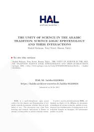 Mengenal nama nama hewan dalam bahasa arab. Pdf The Unity Of Science In The Arabic Tradition Science Logic Epistemology And Their Interactions