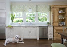 Katie Emmons Design Kitchens Benjamin Moore Acadia White Stainless Steel Fridge Counter Depth Fridge Counter Depth Refriger Kitchen Window Treatments Kitchen Valances Valences For Windows