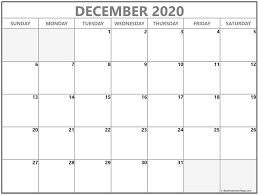 Blank Calendar December 2020 Di 2020