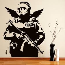 Enjoy a luxury afternoon tea in london. Smiley Face Soldier Banksy Wall Sticker