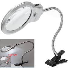 Large Lens Led Lighted Lamp Top Desk Jewelry Magnifier Magnifying Glass Clamp Walmart Canada
