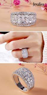 Check This Out From Jeulia Jeulia Wide Shank Sterling Silver Women S Band Jewelry Beautiful Jewelry Wedding Band Sets
