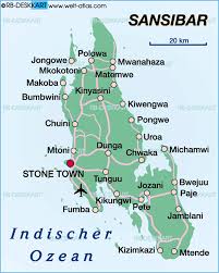 Tanzania karte, daten, gps und reiseinformation. Karte Von Sansibar Insel In Tansania Welt Atlas De