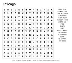 This new chicago cubs fact sheet with word search puzzles book will delight both existing fans and new puzzle enthusiasts as they discover this timeless and unique collection of entertainment. Download Word Search On Chicago