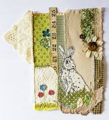 Hare Collage Edited Right Size For Website Jpg 700 768 Fabric Art Art Quilts Stitching Art