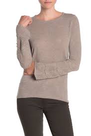 Sofia Cashmere Cashmere Patterned Knit Crew Neck Sweater Hautelook