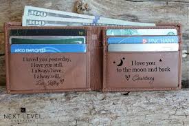 From sports memorabilia to personalized gifts, you're sure to find something he'll love. Engraved Bifold Leather Wallet Fathers Day Gifts For Hunsband Etsy Boyfriend Gifts Engraved Wallet Unique Gifts For Dad