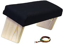 Mudra Crafts Portable Wood Yoga Seiza Kneeling Meditation Bench Folding Stool Padded Cushion Angled Seat Black Buy Online At Best Price In Uae Amazon Ae