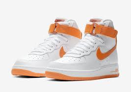 Nike Air Force 1 High White Orange 334031 109 Release Date Sbd Nike Air Force Nike Air Nike