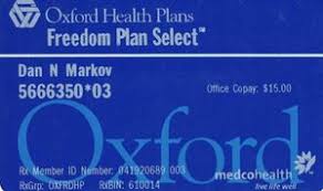 It lists those who provide insurance in oxford. Functional Card Oxford Health Plans Insurance United States Of America Oxford Health Plans Col Us Oxhp 001