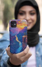 Monet Style Grand Canyon Dusk: Majestic Landscape Art iPhone Case