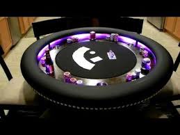 Custom 6 Person Poker Table Lights In Action Youtube Poker Table Plans Poker Table Poker Table Diy