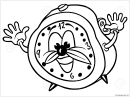 Charming alarm clock coloring page online idea. Cartoon Alarm Clock Coloring Pages Clock Coloring Pages Free Printable Coloring Pages Online