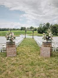 Rustic Ceremony Wine Barrel Wedding Barrel Wedding Wedding Aisle Decorations