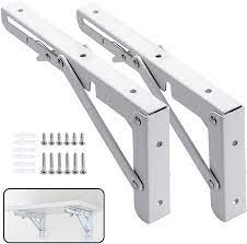 Silver stainless steel kitchen shelf corner. Buy Folding Shelf Stainless Steel Bracket Heavy Duty Metal Collapsible Shelf Bracket For Triangle Table Bench Wall Shelf Hinges Wall Mounted Shelves Space Saving Diy Bracket Max Load 150 Lb 2