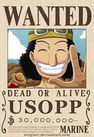 One Piece Usopp Wanted Poster One Piece Seasons One Piece Drawing One Piece Pictures