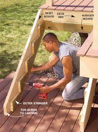 Attaching Deck Stringers To 2x8 Rim Joist Carpentry Diy Chatroom Diy Home Improvement Forum Carpentry Diy Building A Deck Deck