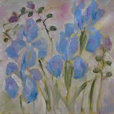 Irises And Freesia 2020 Oil Painting By Elena Zapassky Oil Painting Freesia Flowers Painting