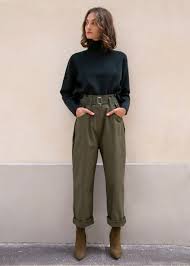 Https Cdn Shopify Com S Files 1 1527 0993 Products Frankie Shop Green Pant With Matching Belt Img 0125 8c079 Work Outfits Women Fashion Fashion Inspo Outfits