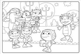 Henry Hugglemonster Characters Coloring Sheets