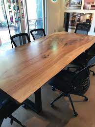 Pecan Live Edge Conference Table Custom Conference Table Live Edge Conference Table Conference Table
