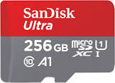 256GB Ultra MicroSDXC UHS-I Memory Card with Adapter - 100MB/S, C10, U1, Full HD, A1 Sandisk