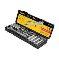 Juego de dado 13pz 3/8 compcto std. Juego De Herramientas Para Mecanico Std 21 Piezas Pretul Juegos De Autocle Y De Herramienta 21187