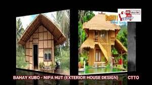 Half cement half amakan house modern house. Exterior Bahay Kubo Nipa Hut Youtube