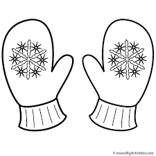 Mittens With Snowflakes Coloring Page Christmas Snowflake Coloring Pages Christmas Coloring Pages Coloring Pages