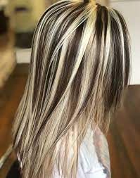 Pin By David Connelly On Chunky Streaks Lowlights 07 Brown Hair With Blonde Highlights Chunky Blonde Highlights Silver Blonde Hair