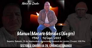 Descanse en paz doña Manuel Macario Morales